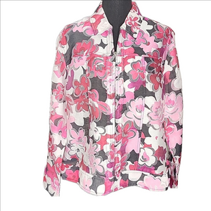 DRAPERS & DAMONS NWOT'S FLORAL JEAN JACKET STYLE